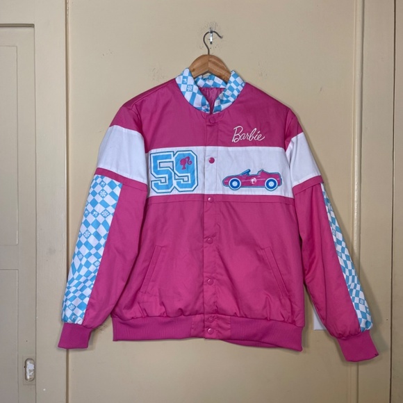Barbie Pink and Blue Racing Jacket - Picture 2 of 11